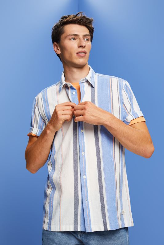 Esprit camisas hombres azul brillante camisa de manga corta a rayas 100 algodon 2D2LR612 2D2LR612 ESPRIT varias selecciones ESPRIT Mexico Proporcionar ropa excelente ESPRIT vestidos largos
